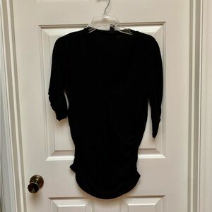 DKNY dressy jersey black top